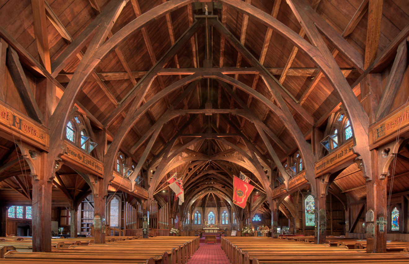 The interior of Old St Paul's